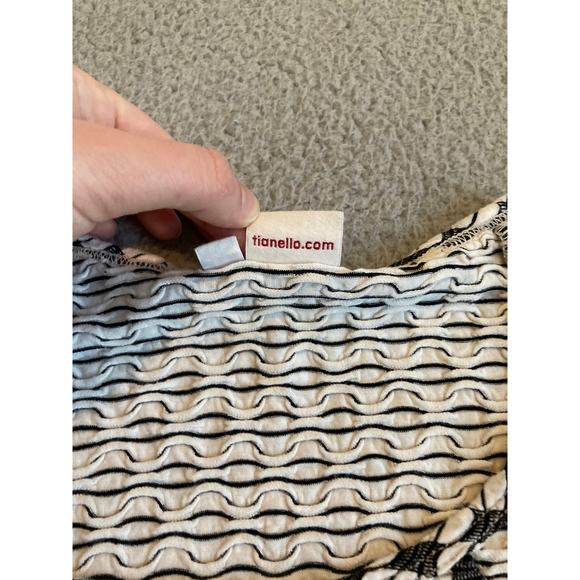 Tianello Ashton Tunic Top XL Knit Jersey White Black Boho Beach Steve Barraza - Picture 9 of 16